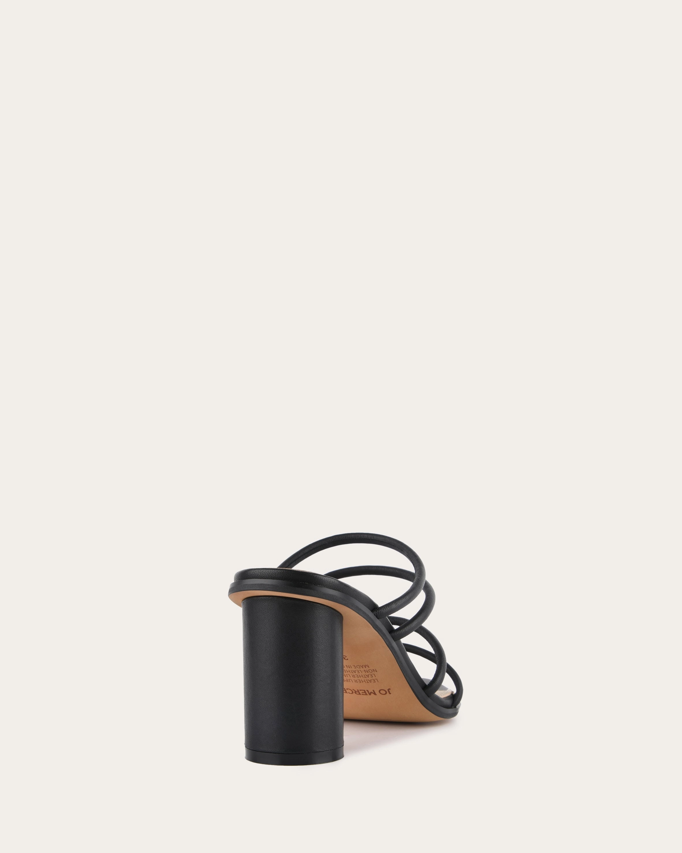 Naomi Mid Heel Sandals Black Leather Future Layers Anytime Fit