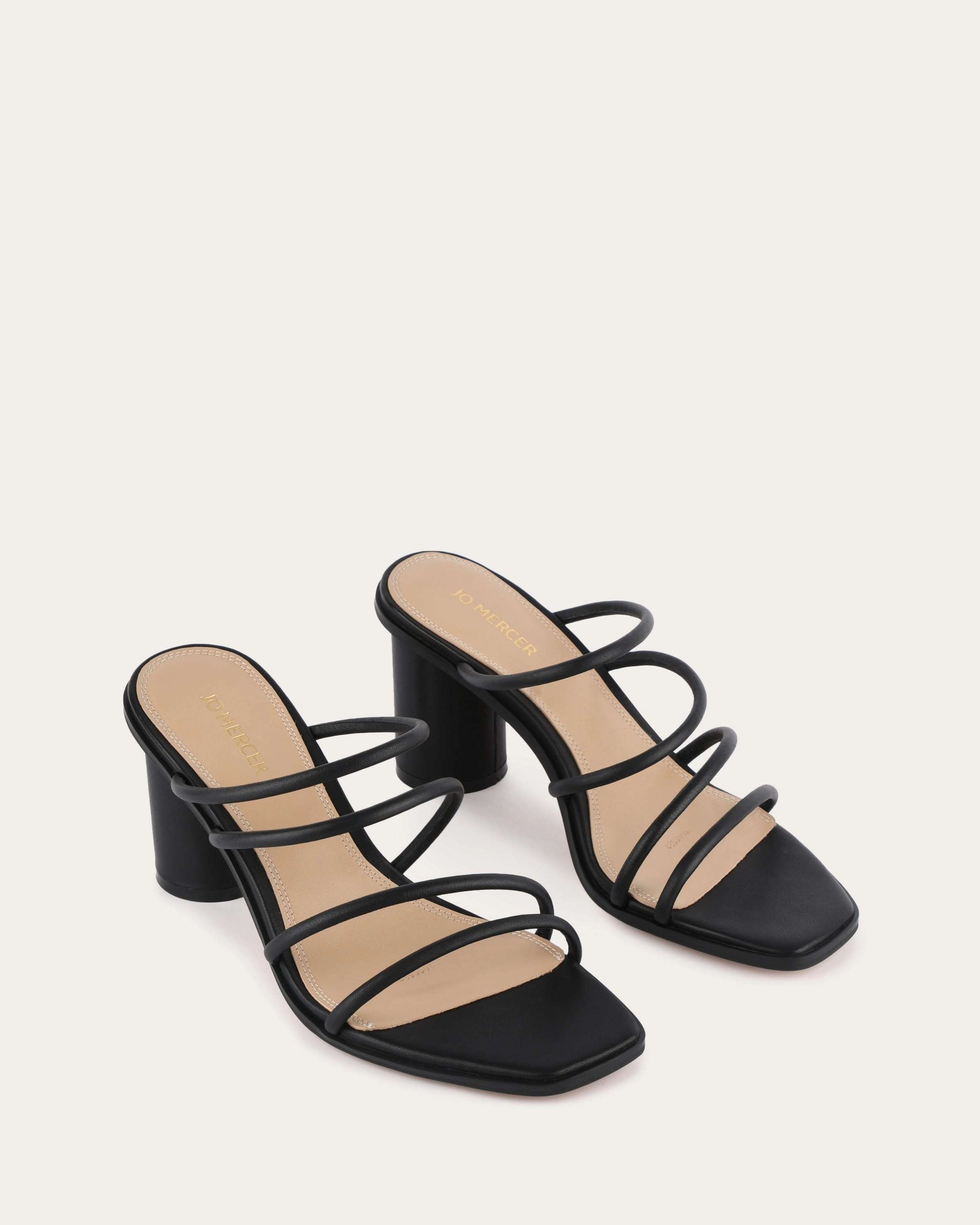 Naomi Mid Heel Sandals Black Leather Step Into Rhythm