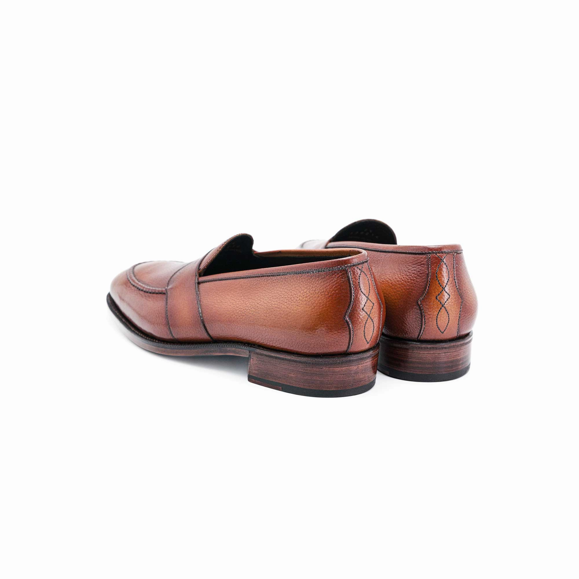 Quiet Attitude Function-Refined Piet Penny Loafer Mto - Cognac Handmade Patina