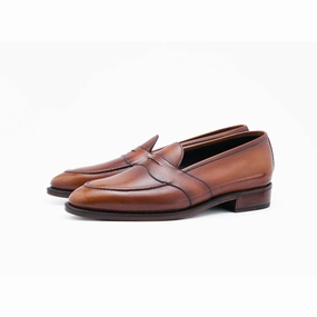 Piet Penny Loafer Mto - Cognac Handmade Patina Cool Utility Crafted Minimal