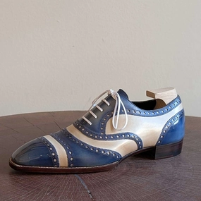 1202 Collection - Handmade Full Brogue Spectator Oxford Purpose-Built Fit Precision Layers