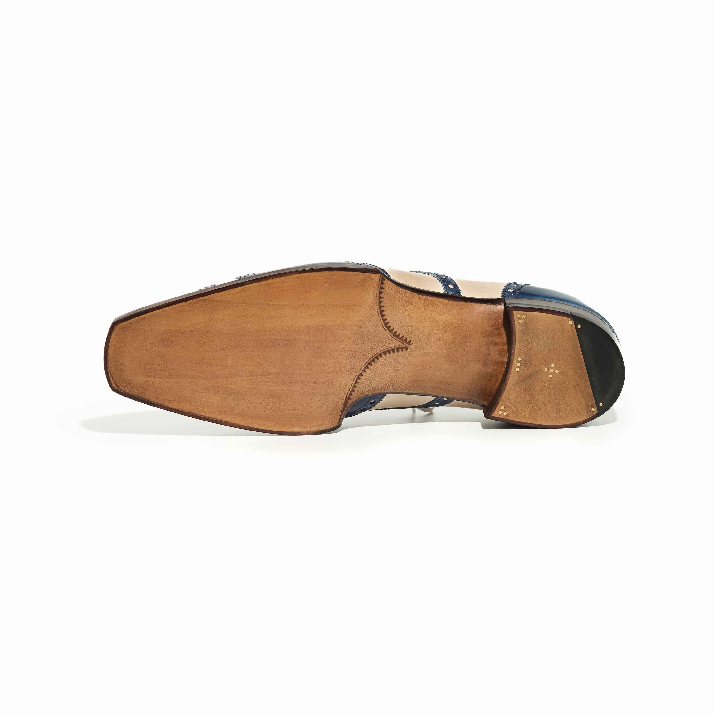 1202 Collection - Handmade Full Brogue Spectator Oxford Your Mobile Look Precision-Fit