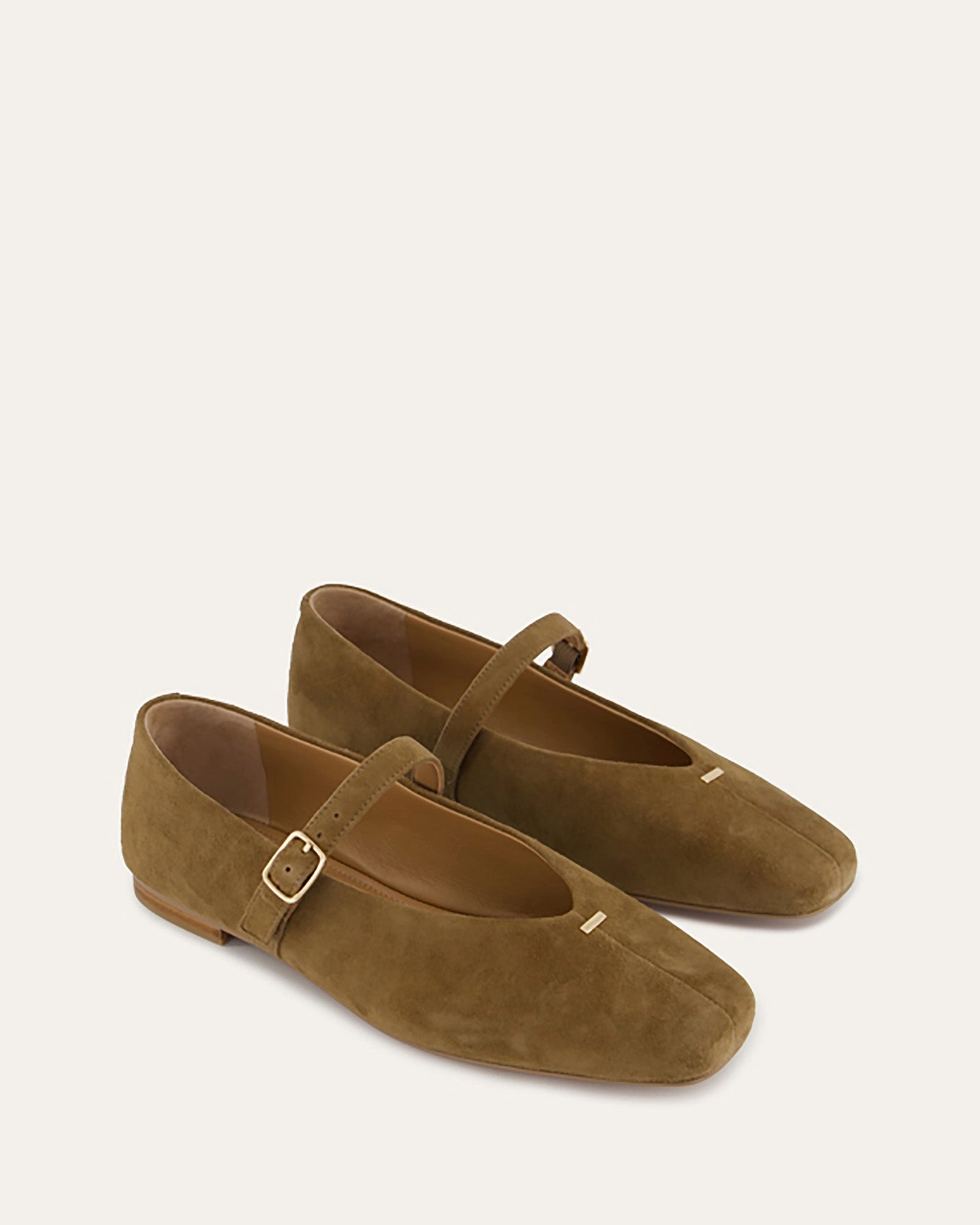 April Casual Flats Bark Suede Comfort-Driven Layered Utility