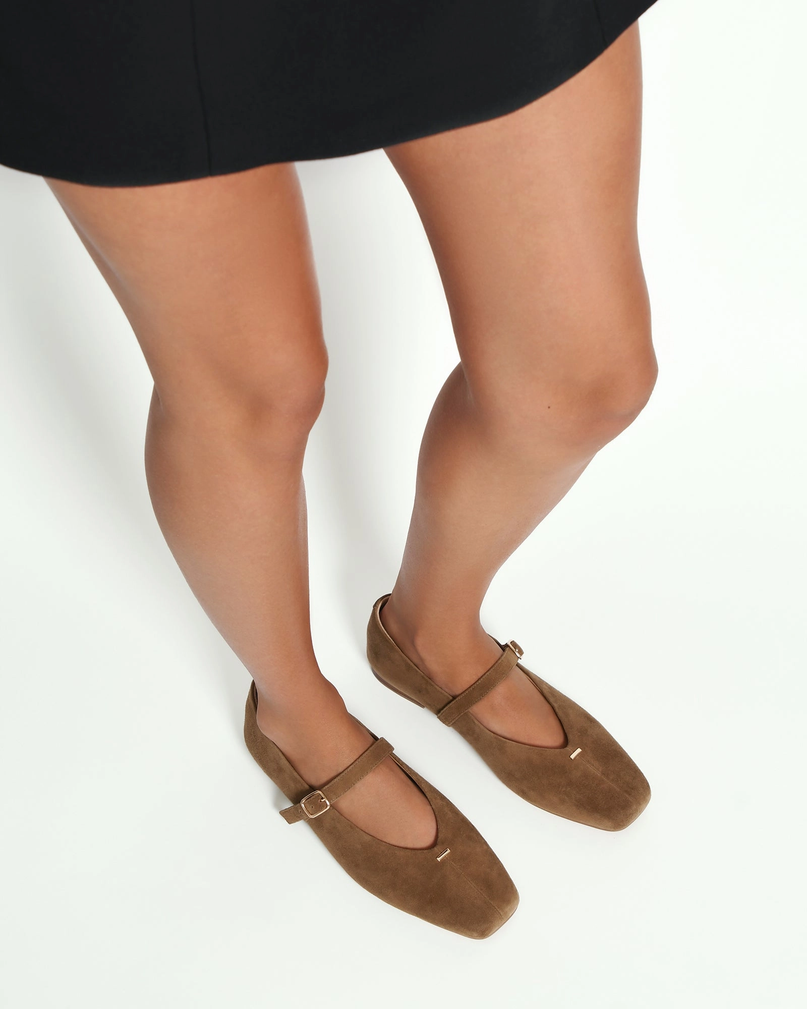 Engineered Simplicity April Casual Flats Bark Suede