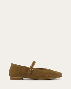 Effortless Gear Inspired Layerwear April Casual Flats Bark Suede