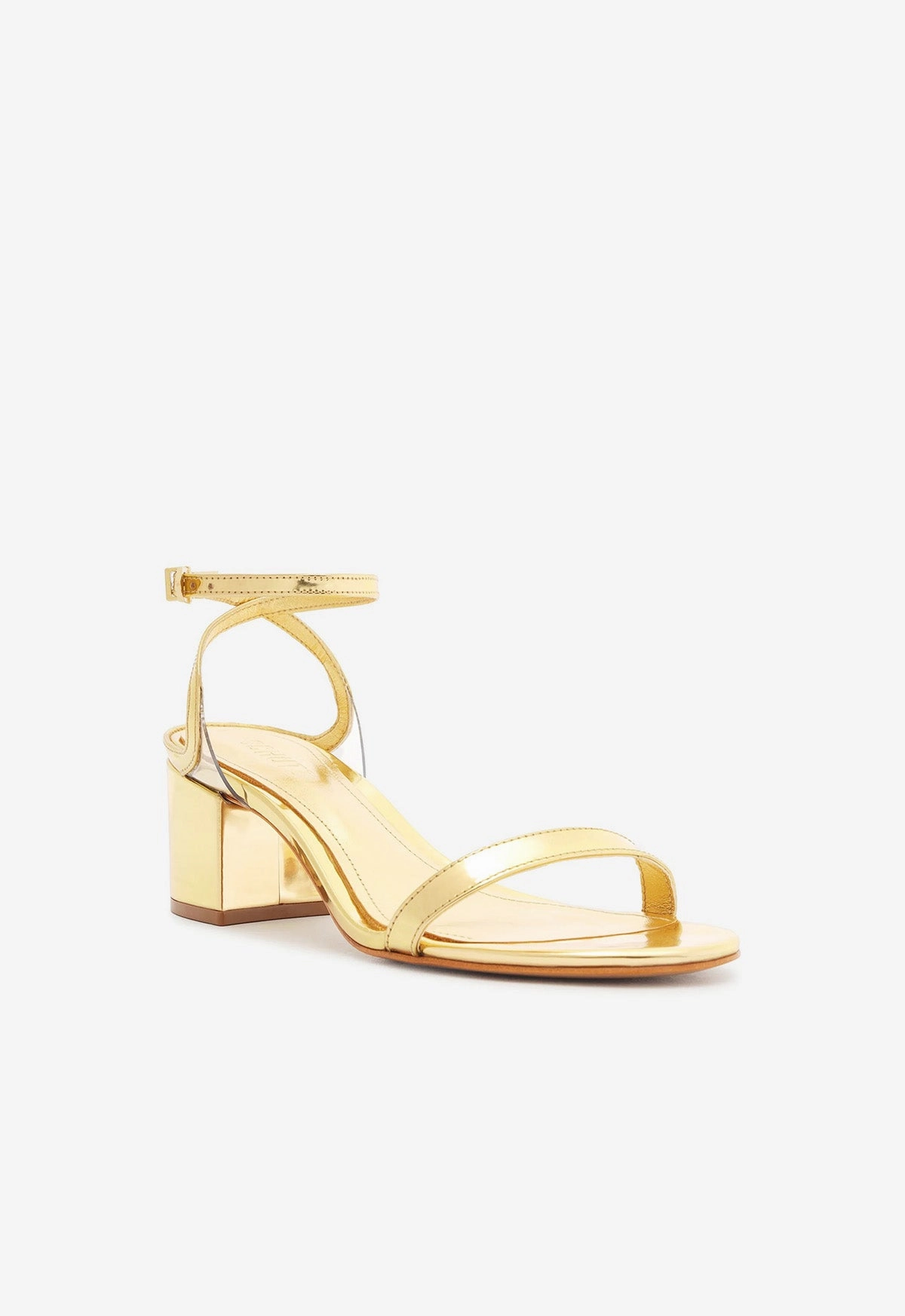 Skye Mid Block Specchio Leather Sandal Premium Layers Minimal Details