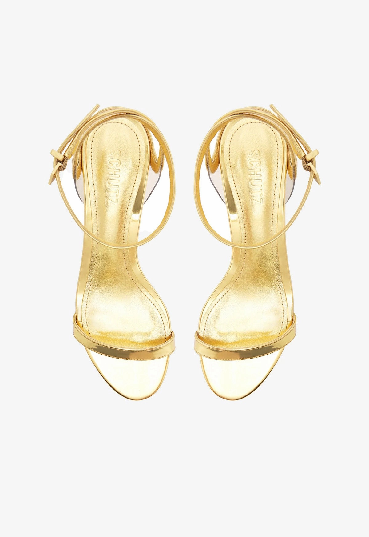 Skye Mid Block Specchio Leather Sandal Refined Flowwear