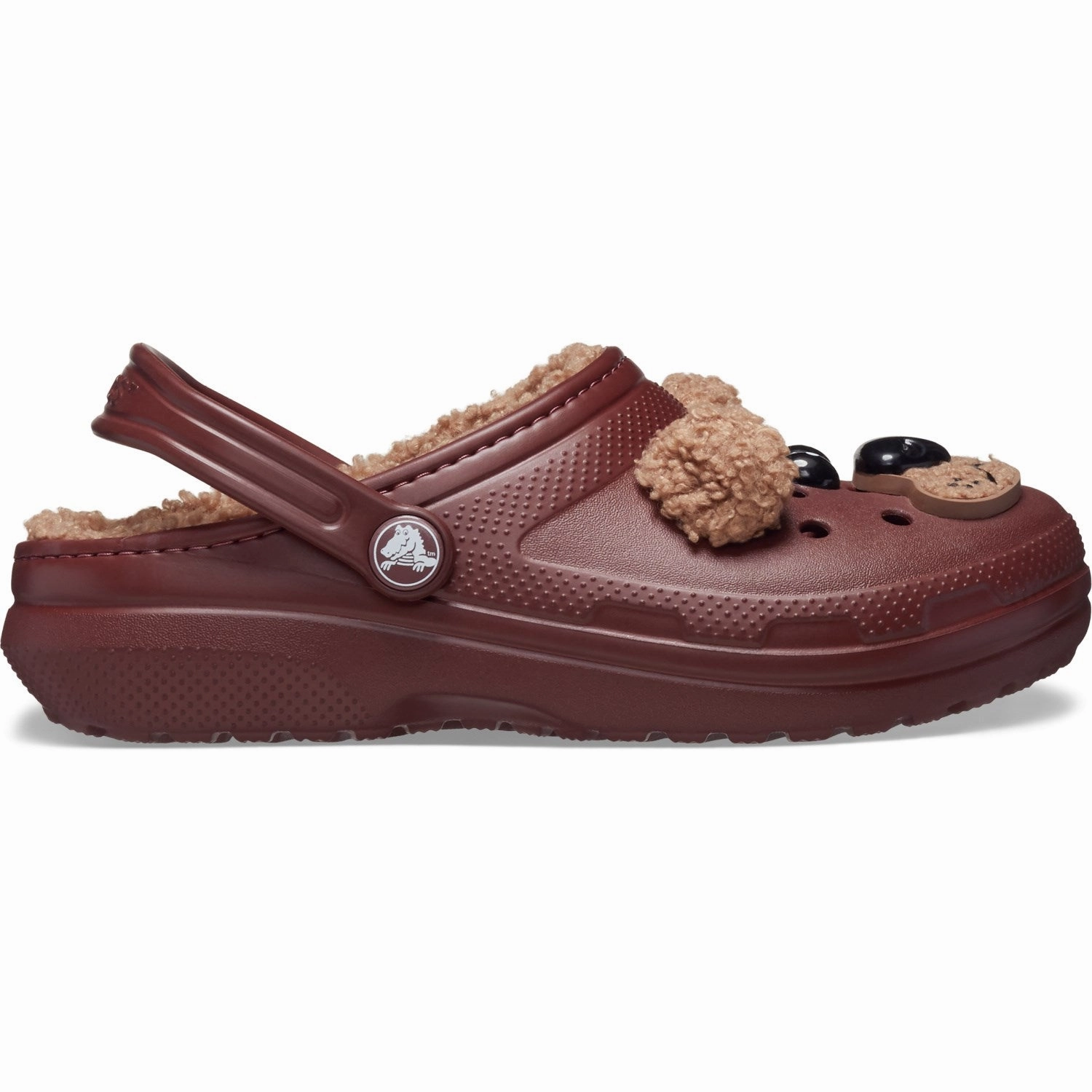 Bold In Simplicity Crocs Dark Clay Classic Lined Iam Brown Bear Clog K