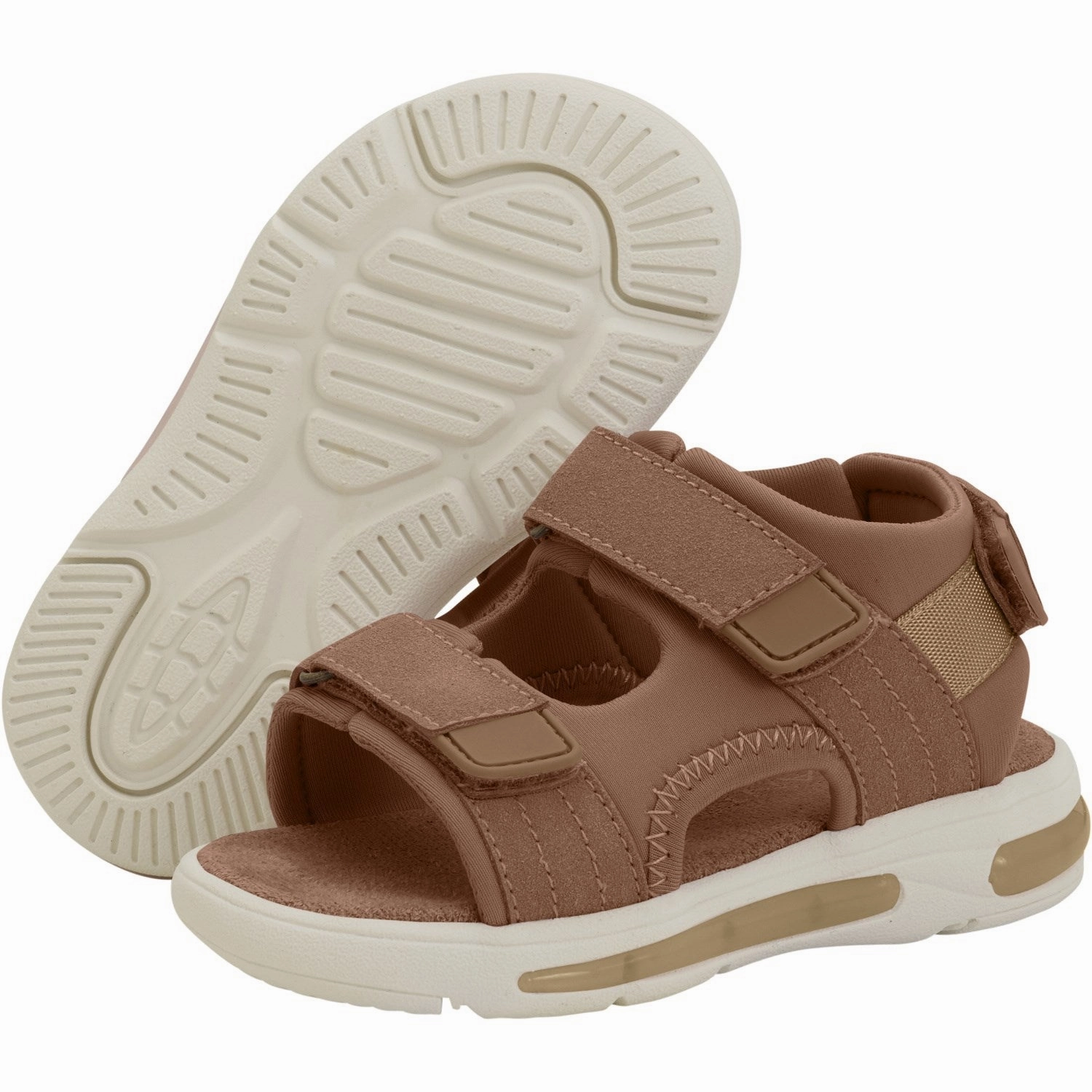 En Fant Mocha Mousse Sandals Velcro W. Light Quiet Fit Contemporary Vibes