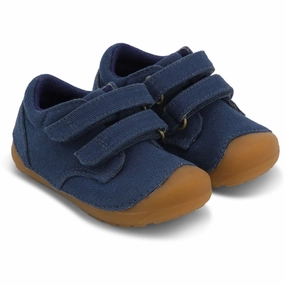 Clean Dailywear Bundgaard Prewalker Petit Strap Canvas Navy Canvas