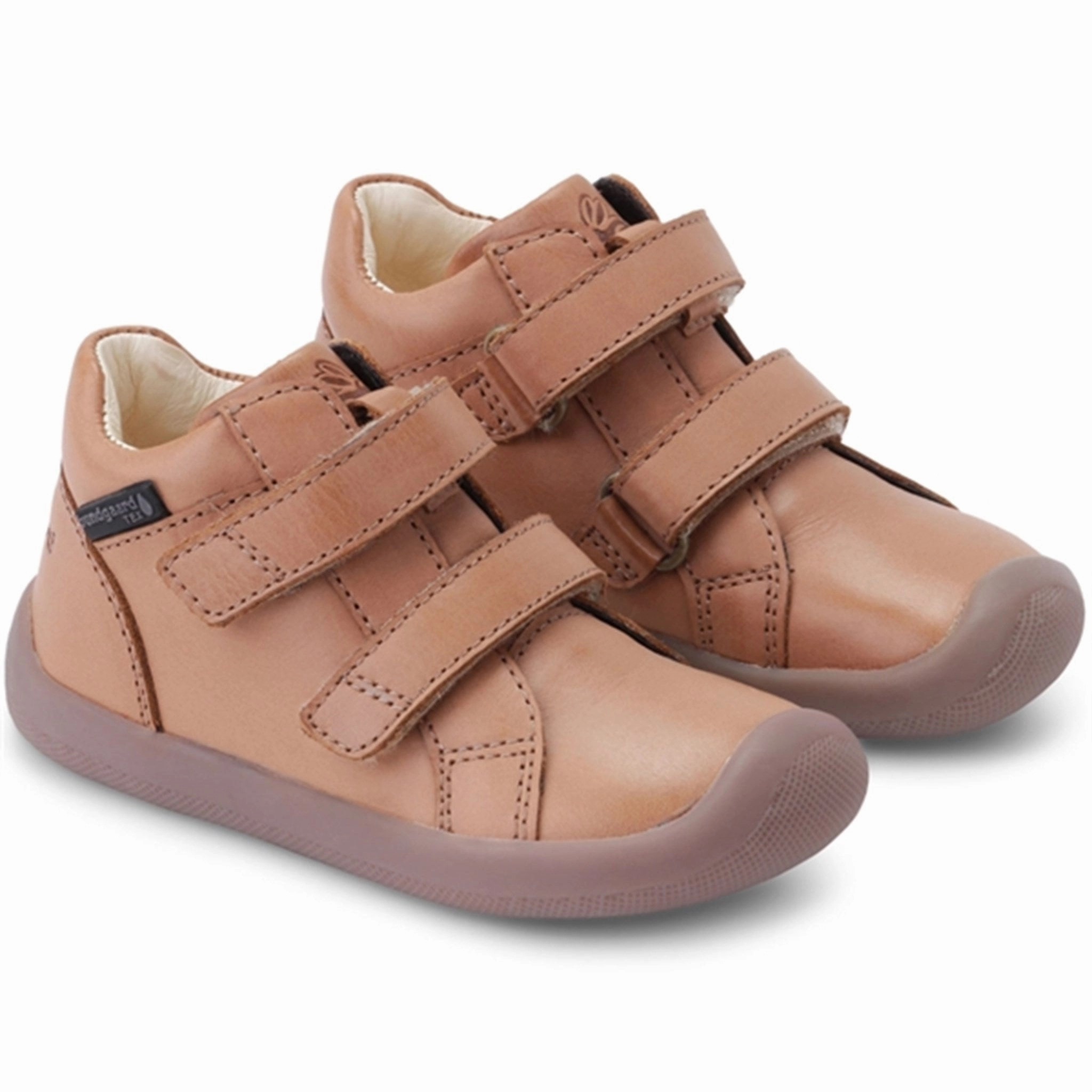 Streamlined Look Bundgaard The Walk Velcro Tex Shoes Caramel