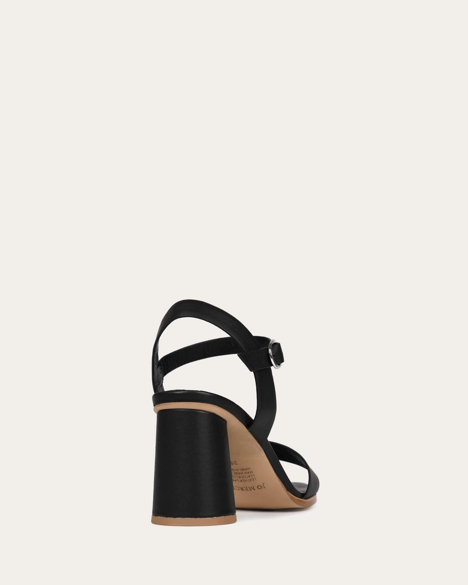 Lifestyle Fusion Freedom Fitted Calais High Heel Sandals Black Leather