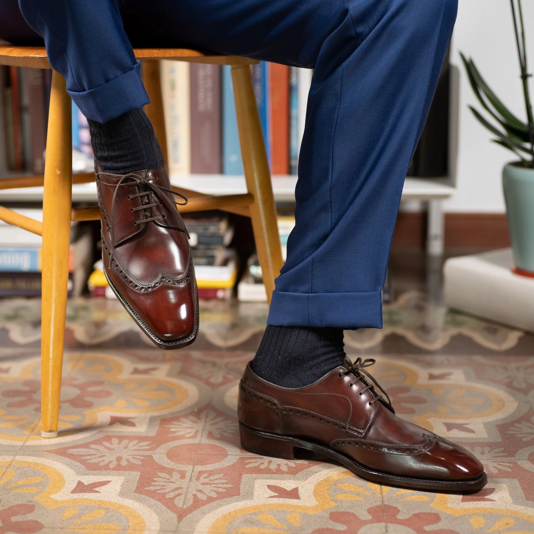 Progressive Outfit Urban Core Calder Wingtip Derby Shoe - Marron Mediterraneo