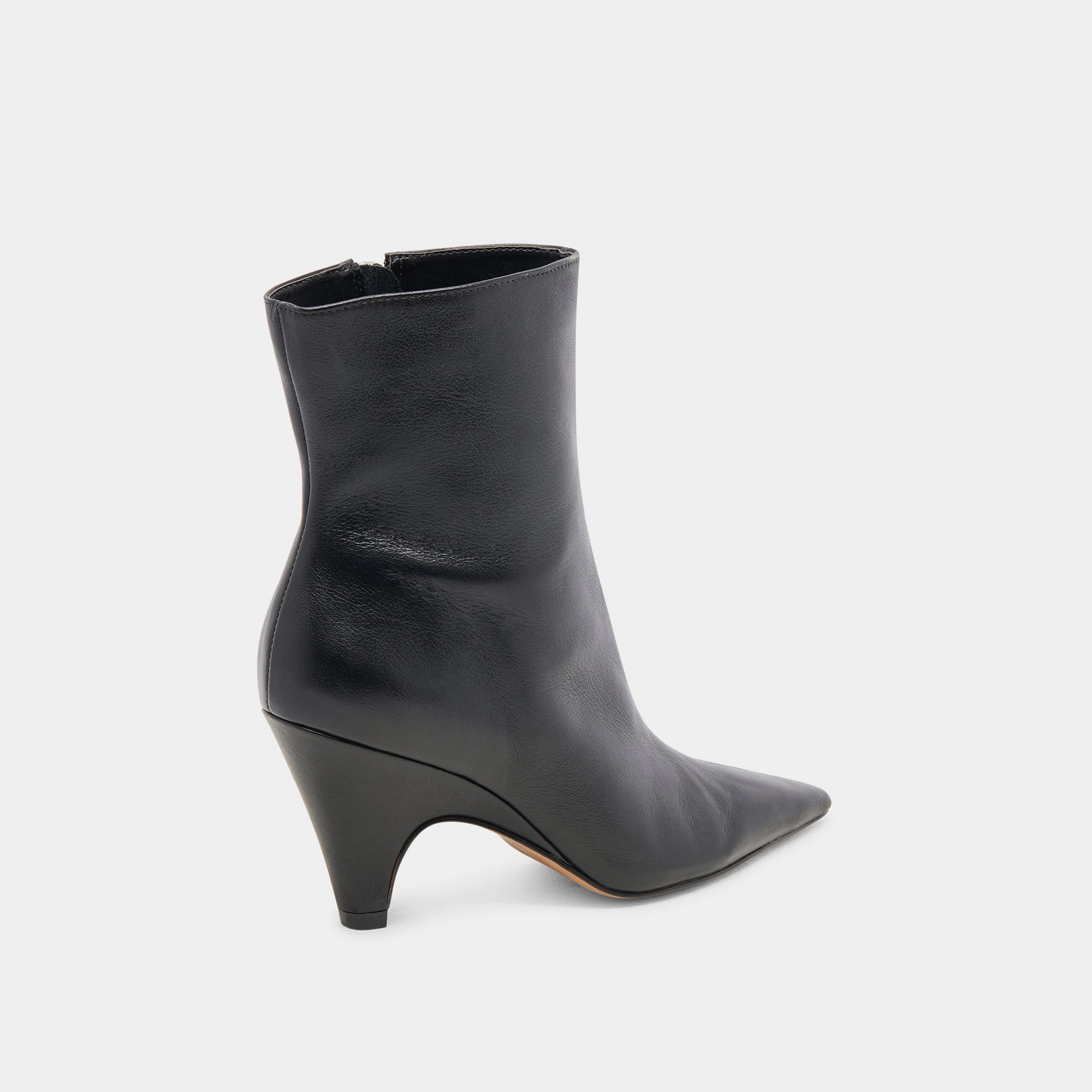 Calico Booties Black Leather Core-Driven Modern Pattern