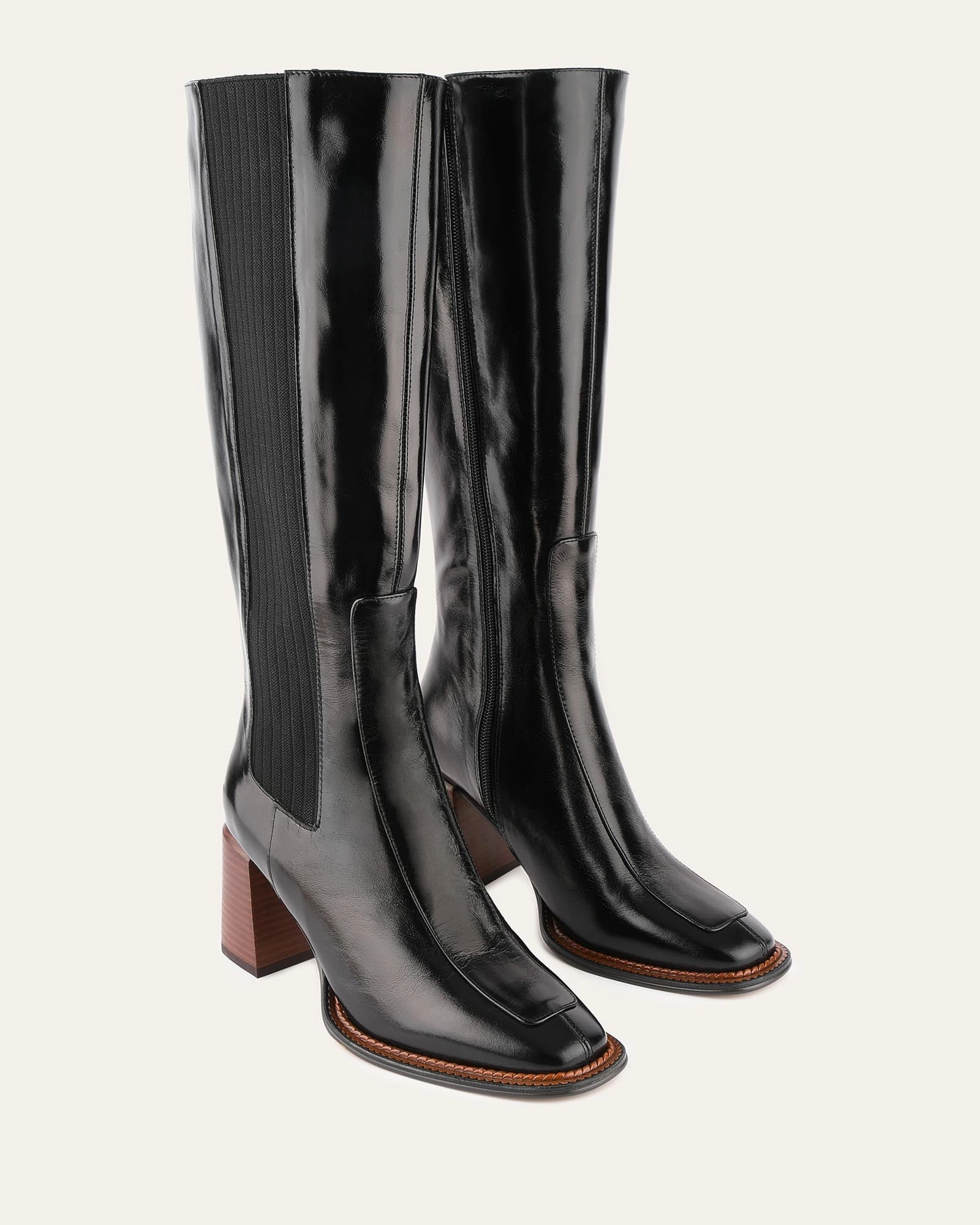 Purpose-Built Fit Future-Form Divine Knee Boots Black Leather