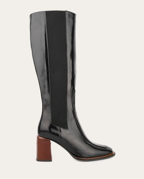 Divine Knee Boots Black Leather Life In Layers Live Lightwear
