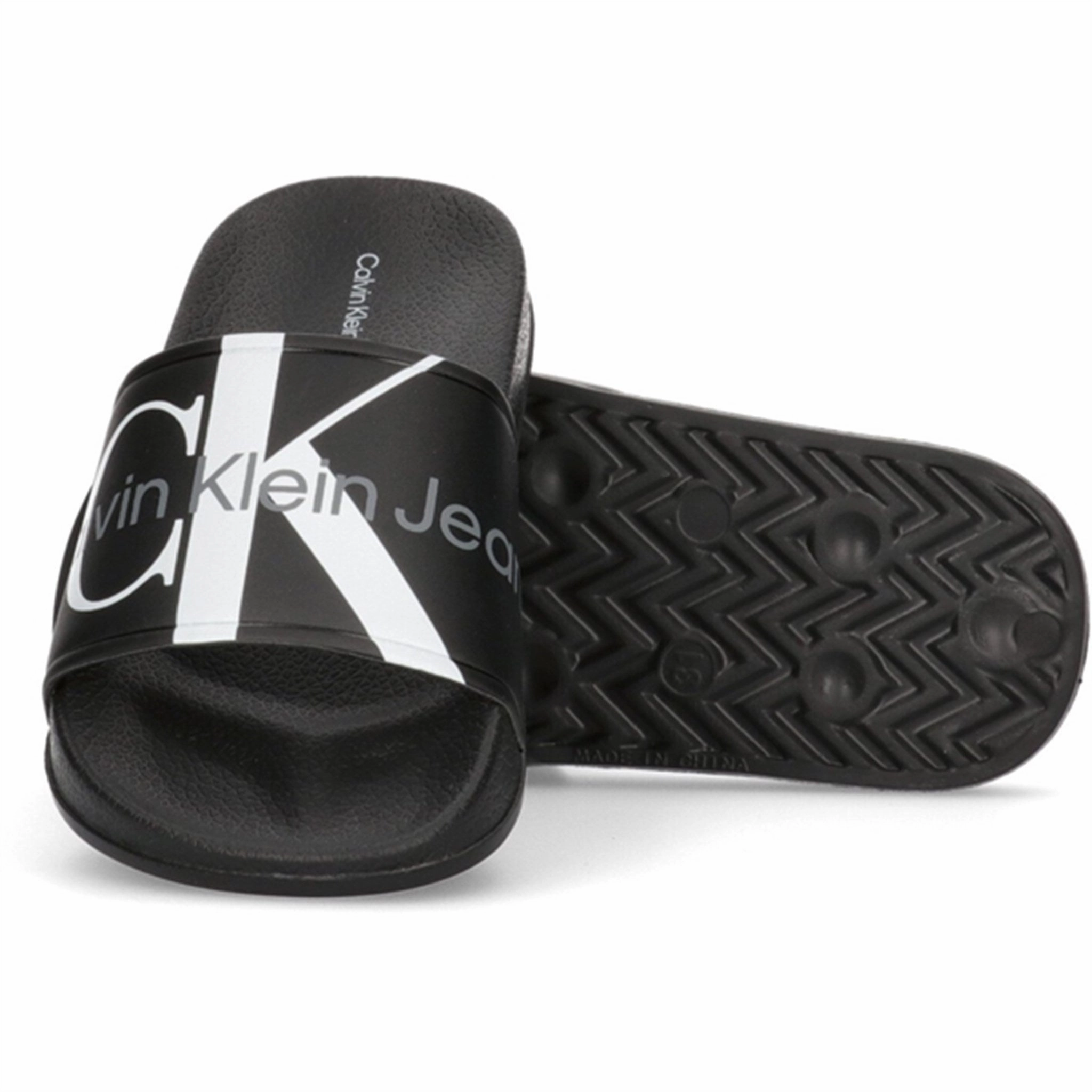 Made To Roam Calvin Klein Logo Pool Slide Black