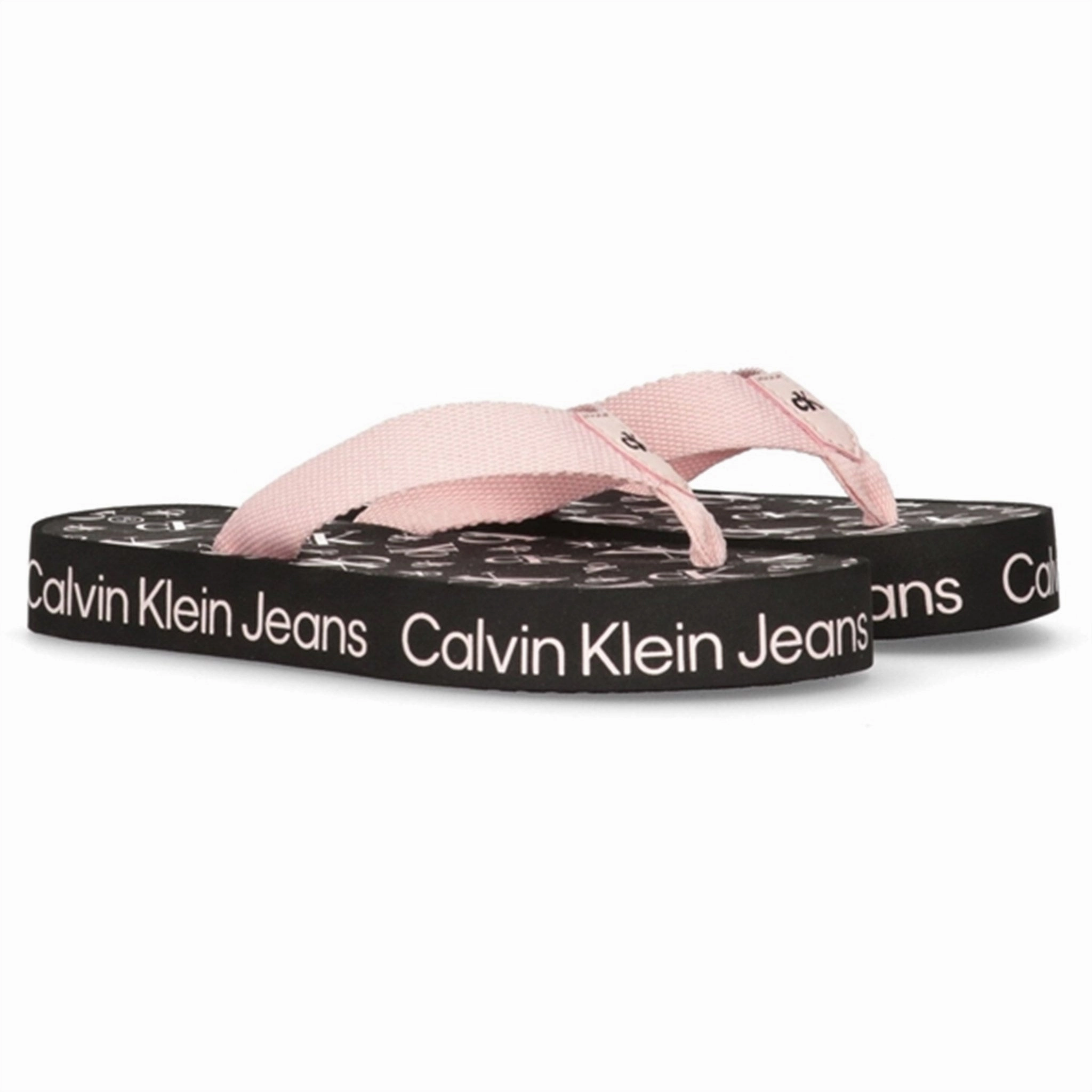 Live Lightwear Refined Silhouette Calvin Klein Logo Print Flip Flop Pink
