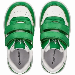 Calvin Klein Low Cut Velcro Sneakers Green/White Clean Energy Lifestyle Architecture