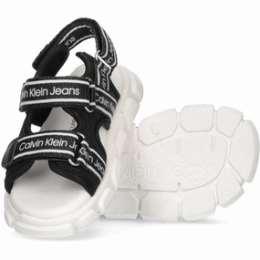 Calvin Klein Velcro Sandal Black Minimal Gear Subtle Tone