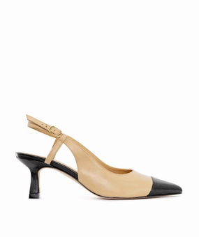 Lifestyle Built Capri Beige And Black Pumps