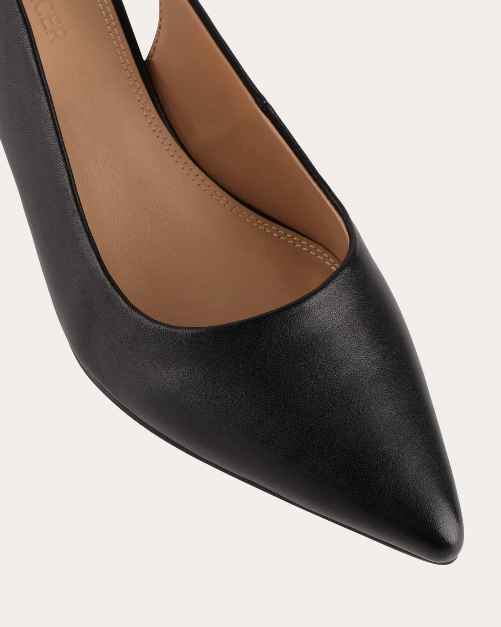 Designed To Layer Day-To-Night Fit Cara Low Heels Black Leather