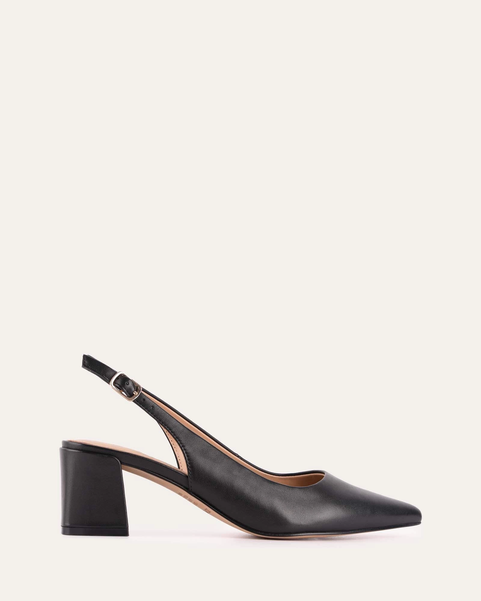 Cara Low Heels Black Leather New Urbanism Designed With Flow