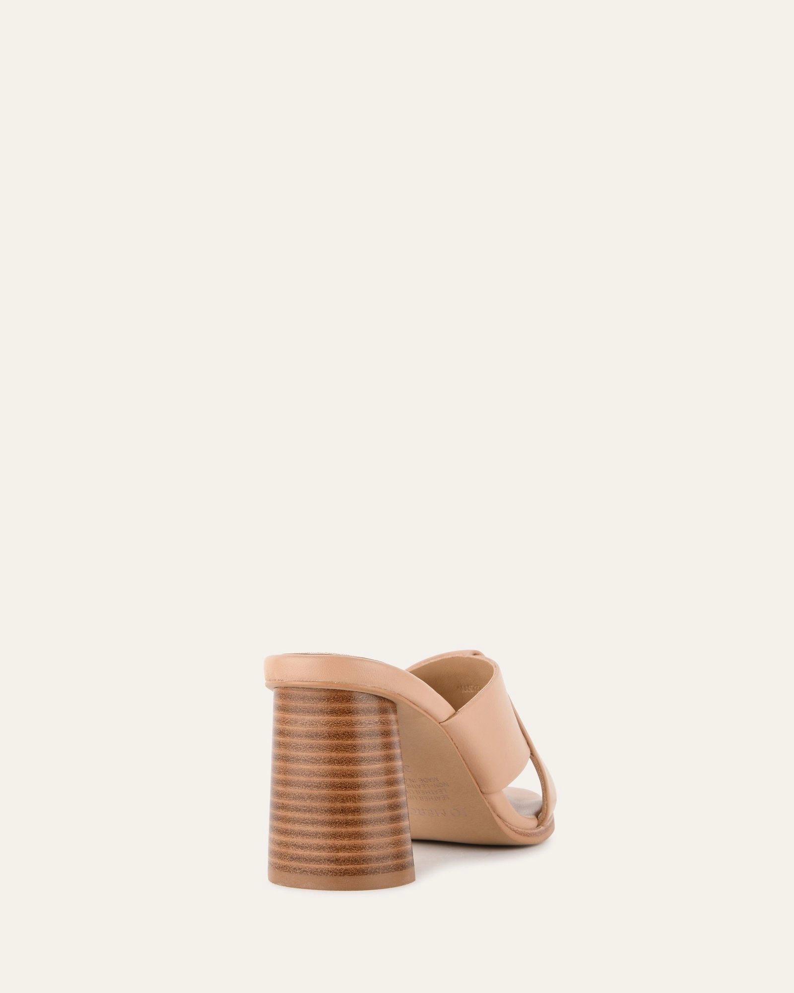 Clarity In Motion Carrie Mid Heel Sandals Beige Leather