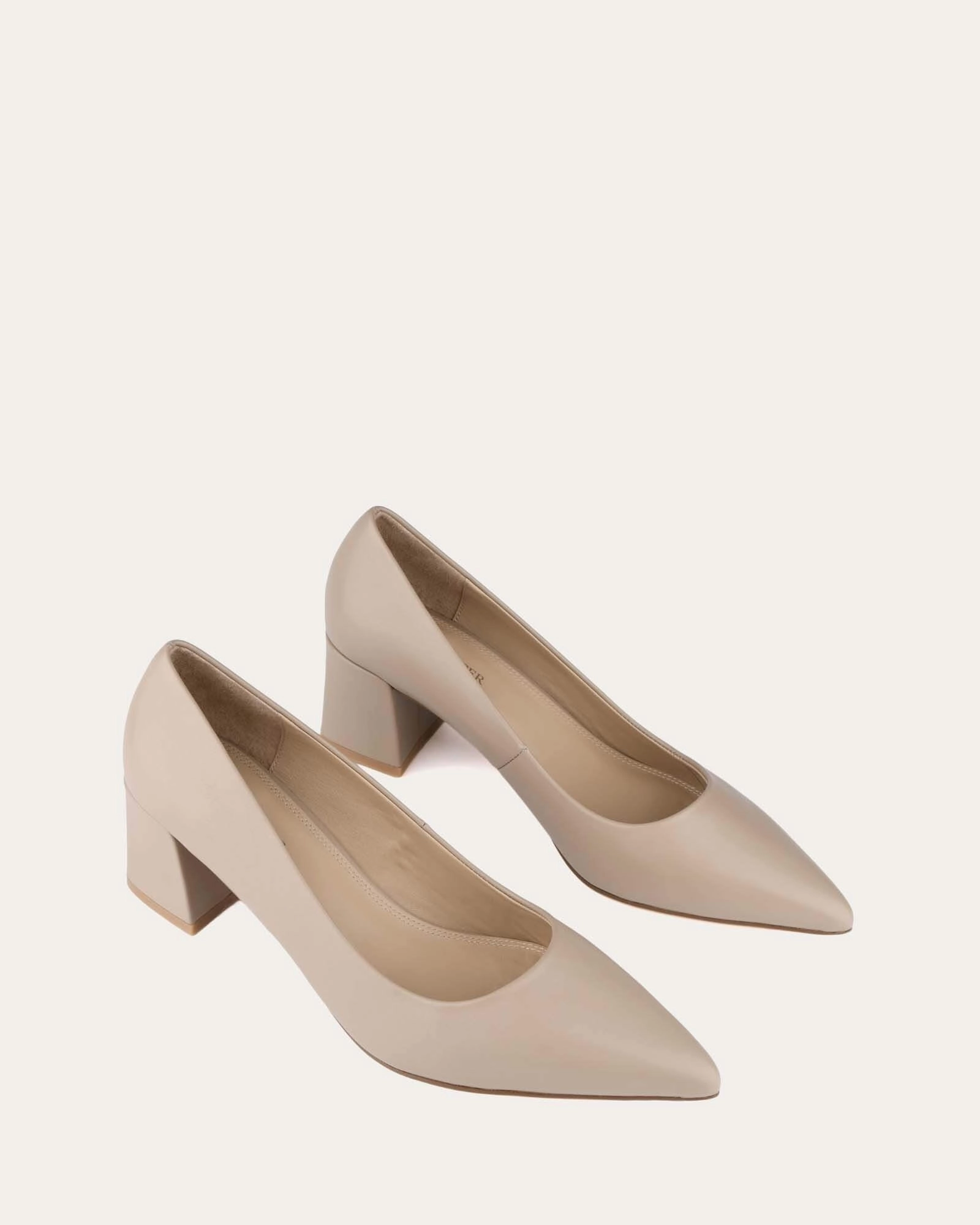 Carrington Low Heels Taupe Leather Motion-Wear Daily