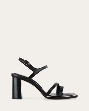 Casey High Heel Sandal Black Leather Crafted Now