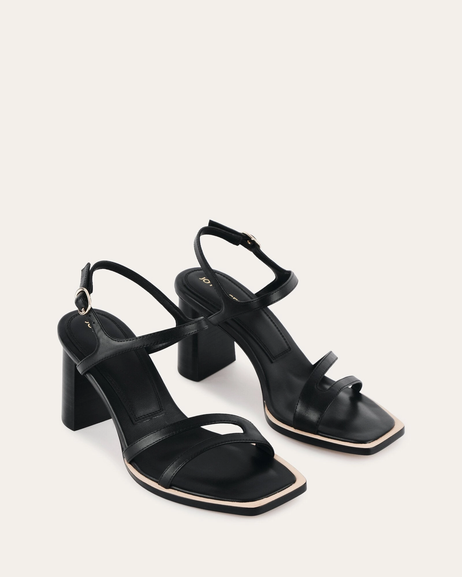 Everyday Motionwear Casey High Heel Sandal Black Leather