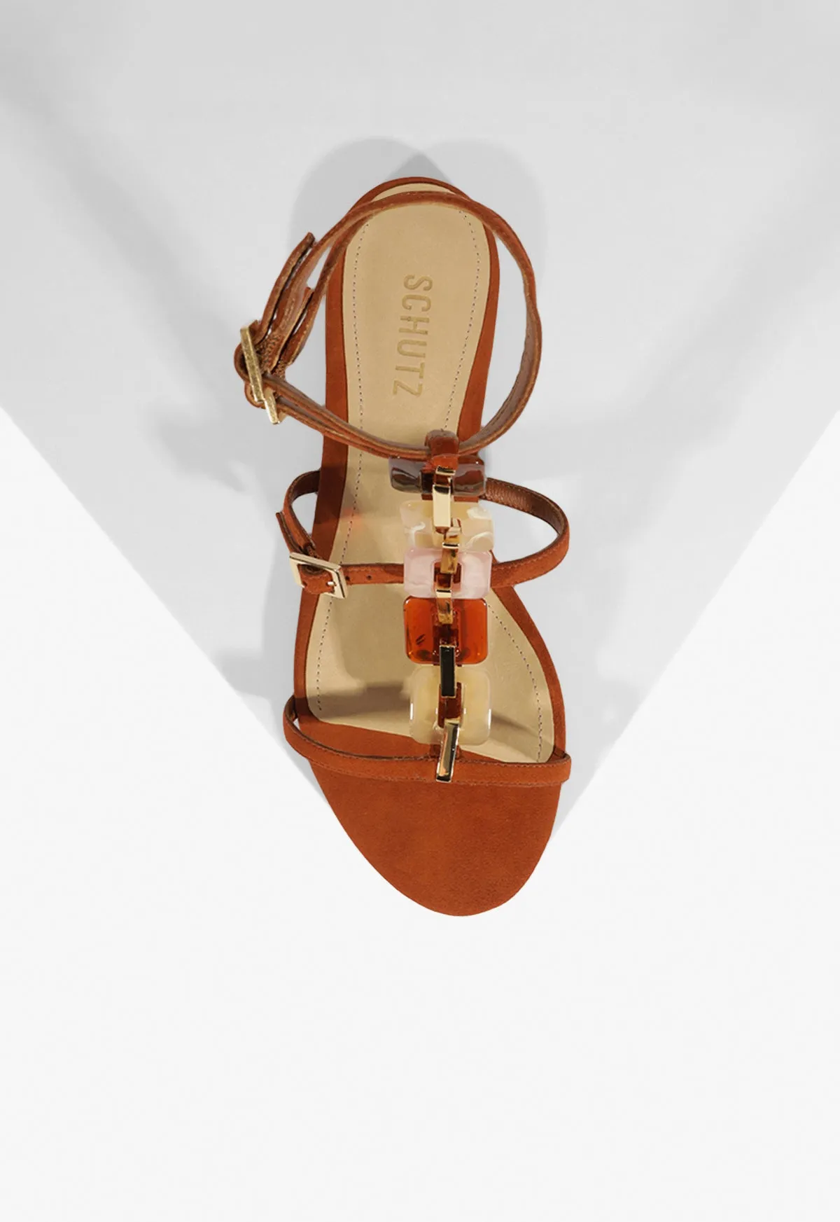 Fresh Function Lifestyle Direction Cassandra Brown Suede Flat Sandal