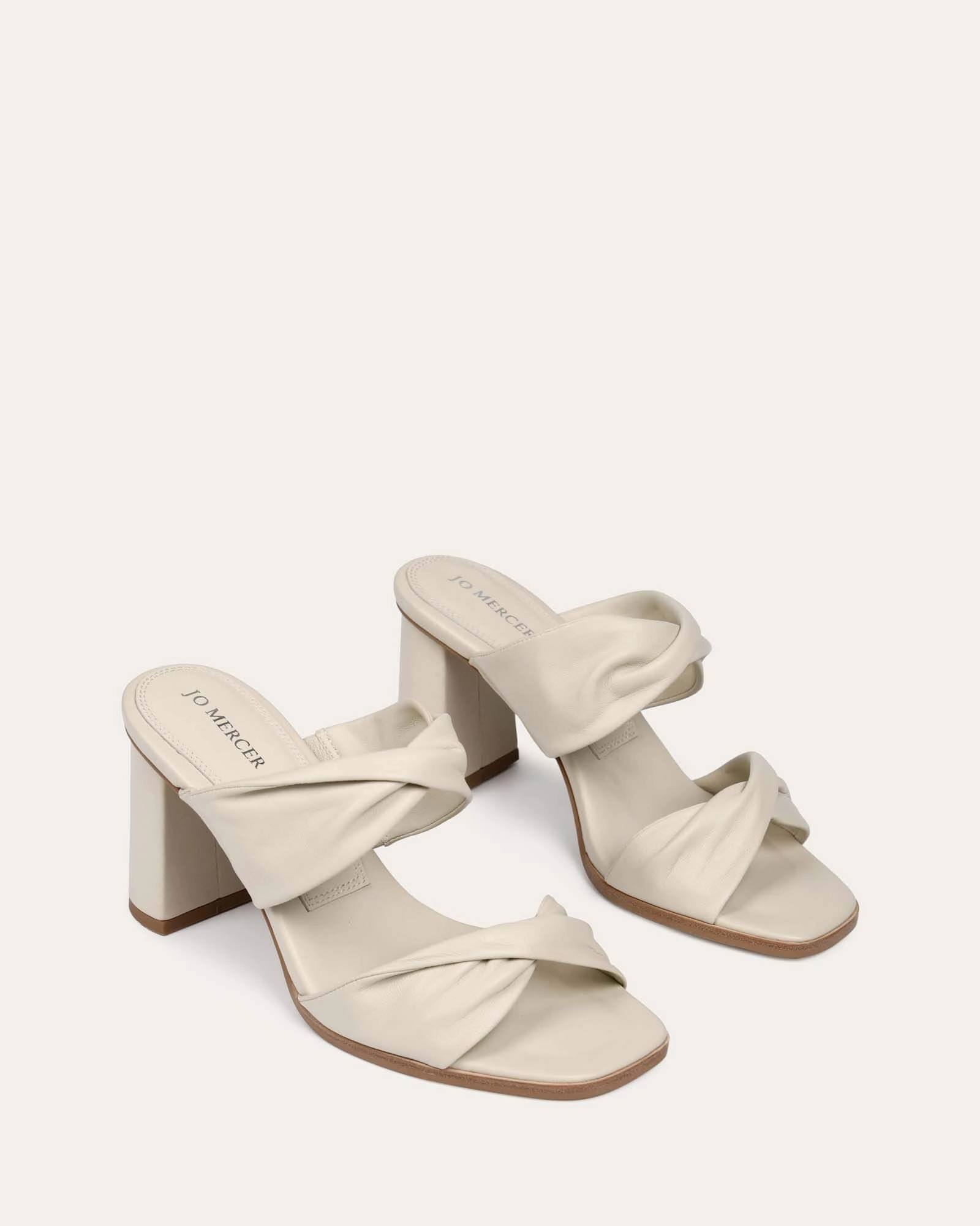 Caylie High Heel Sandals Bone Leather Everyday Function Distinctly Modern