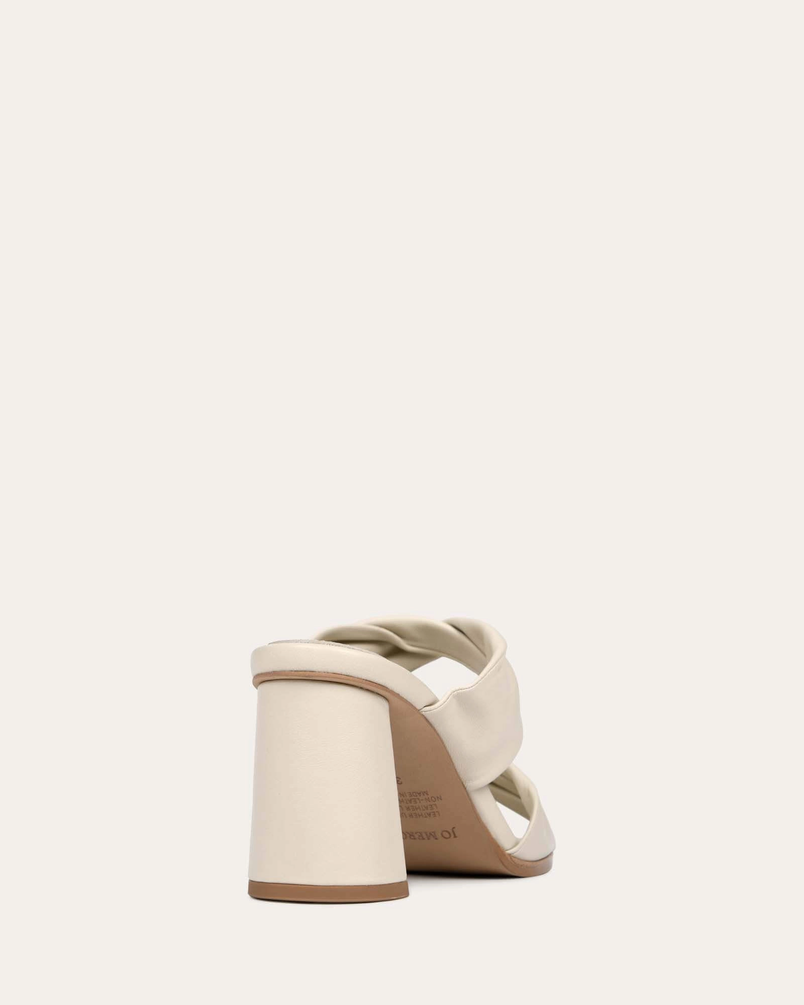 Caylie High Heel Sandals Bone Leather Clean Dailywear Flowwear