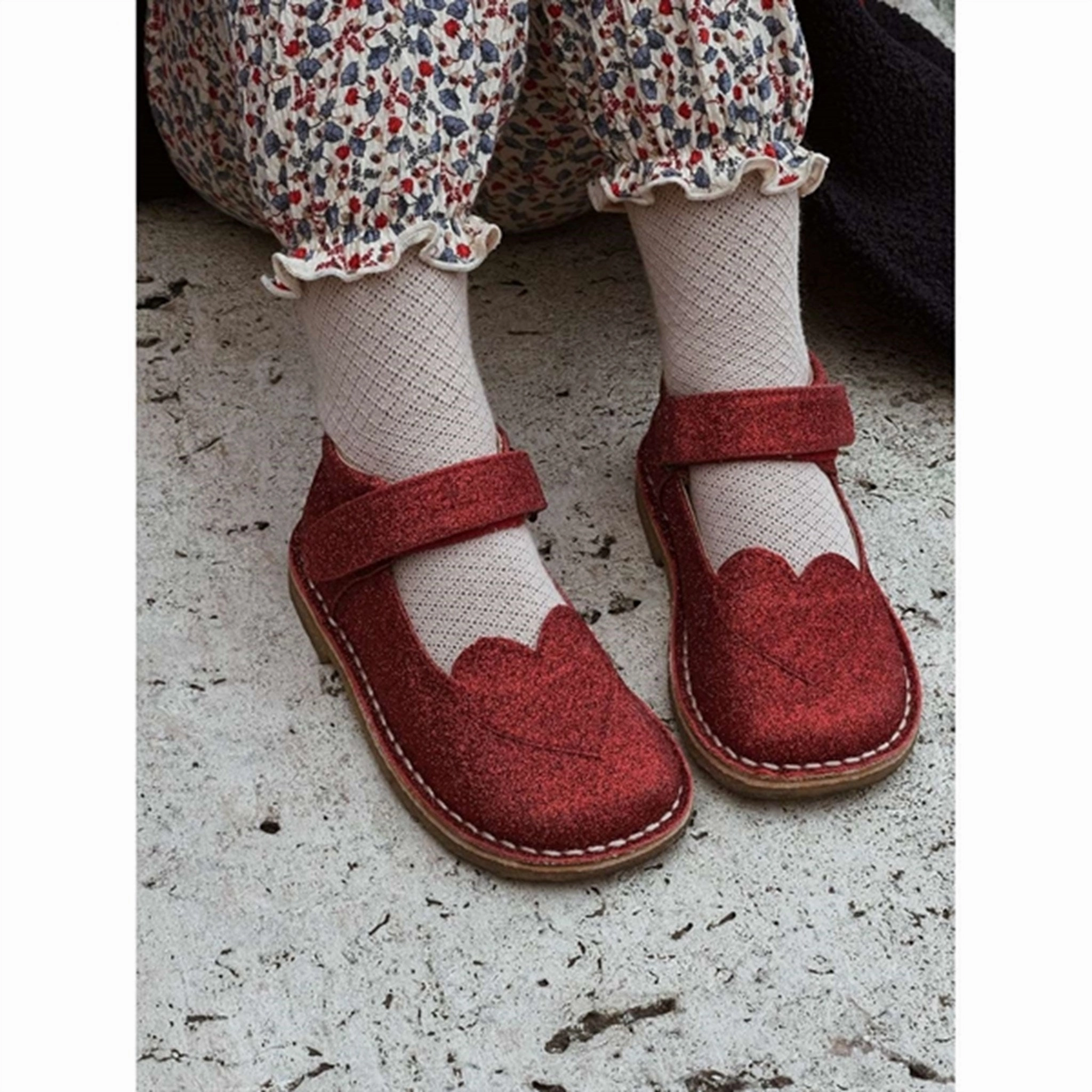 Konges Sl?Jd Shoe Minnie Coeur Glitter Christmas Red Ease In Motion