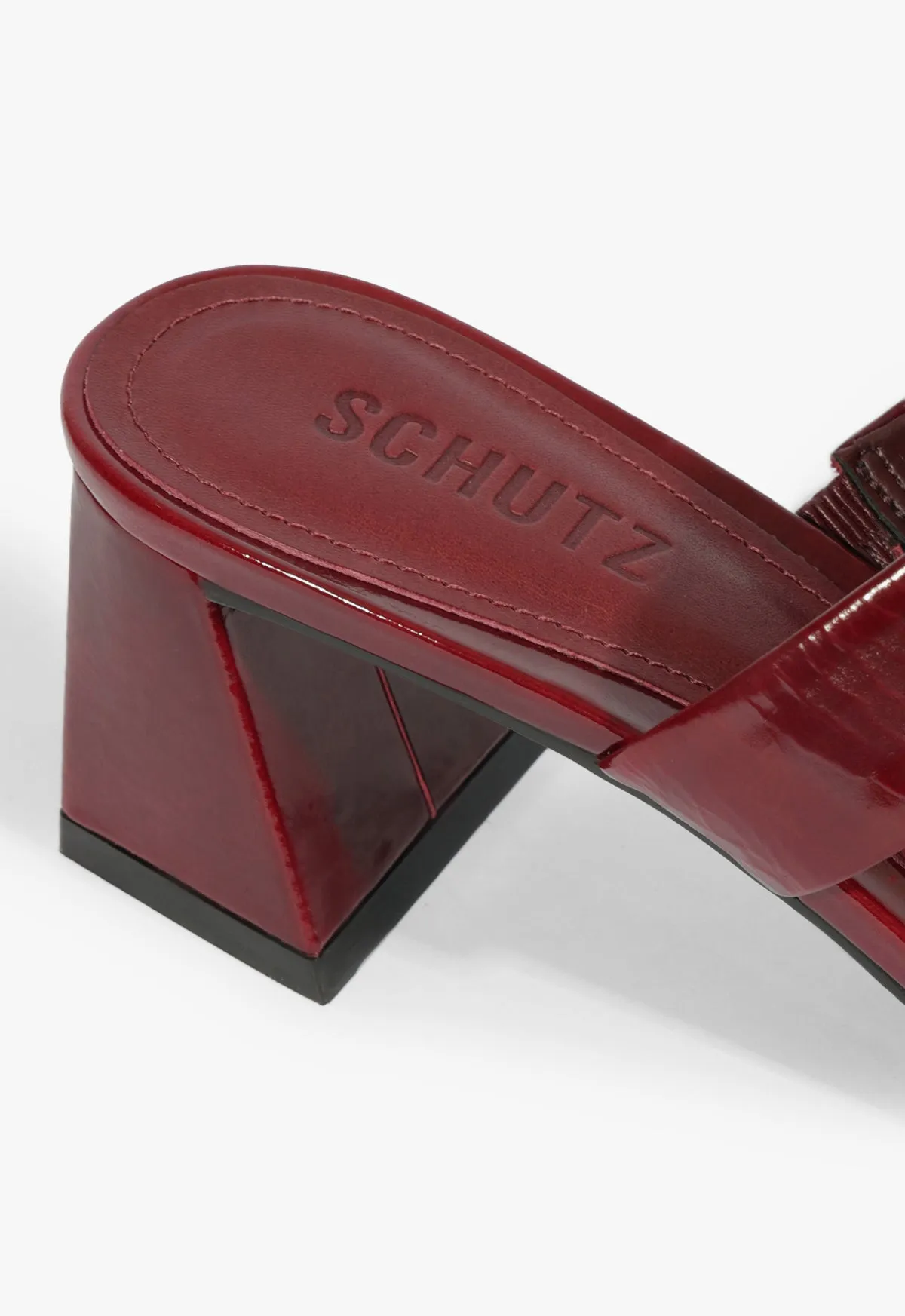 New Urbanism Simplify Your Day Chantal Mid Patent Sandal
