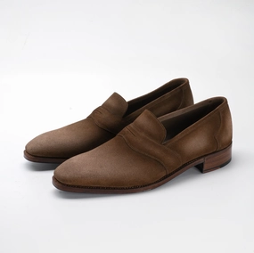 Charlie Unlined Penny Loafer Mto - Hazelnut Patina Edge-Layered Season-Free Style