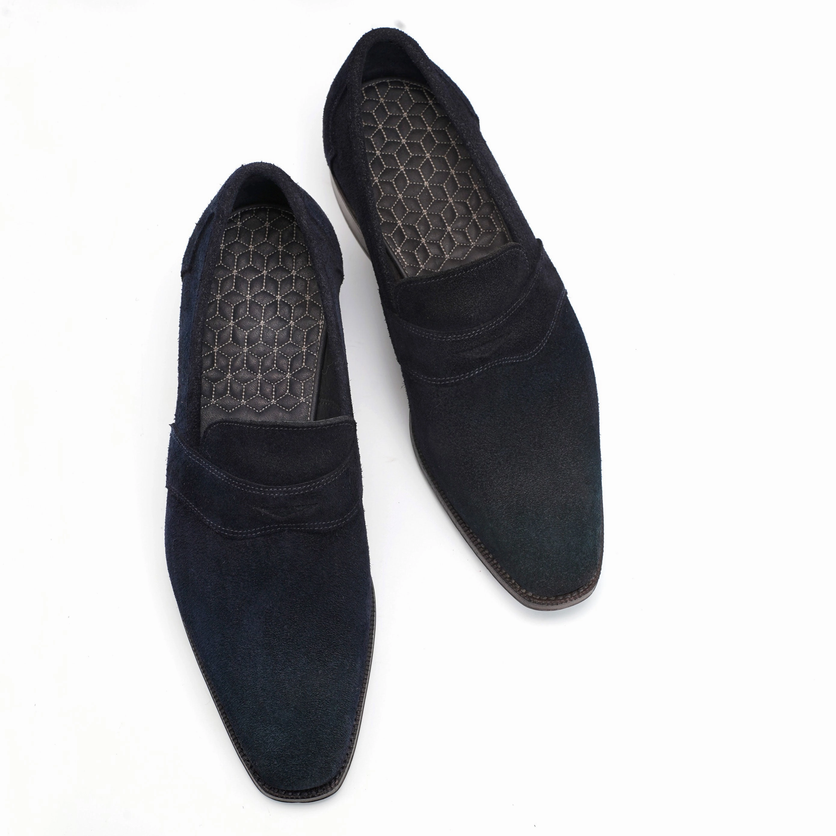 Charlie Unlined Penny Loafer Mto - Vintage Navy Live Light Dynamic Presence
