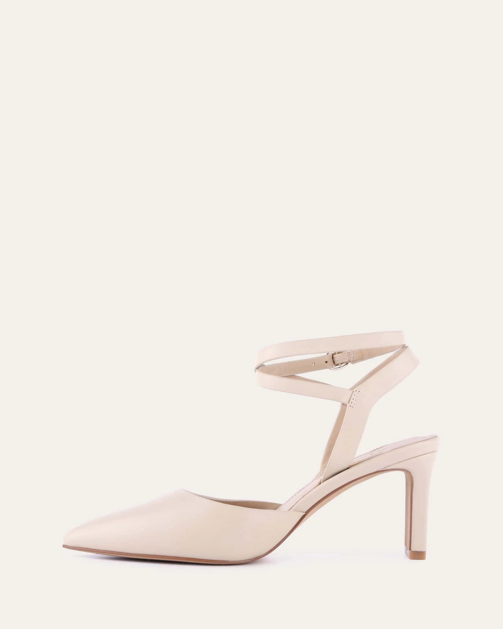 Khloe Mid Heels Sand Leather Edge And Ease