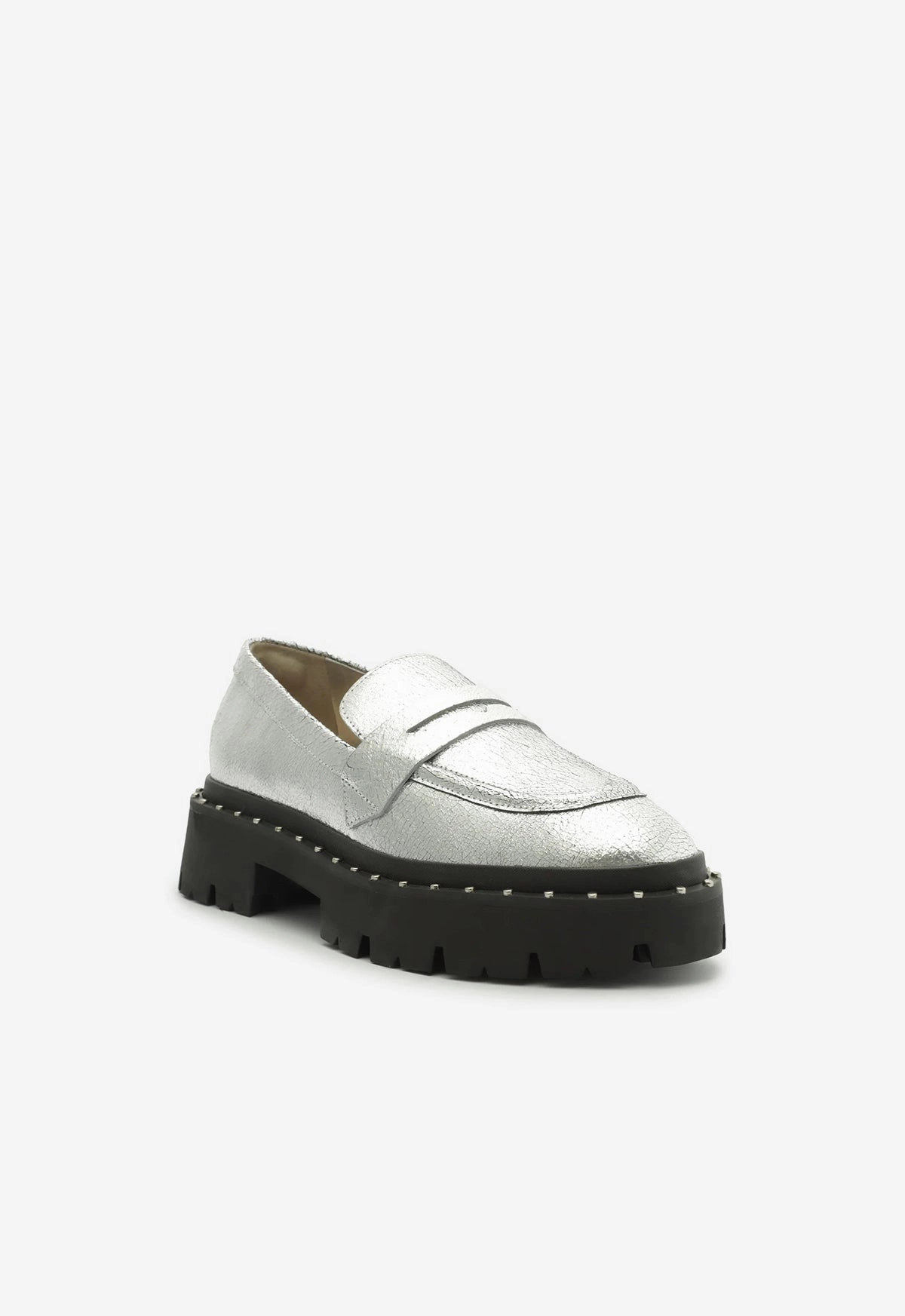 Christie Studs Crackled Leather Effortless Fit