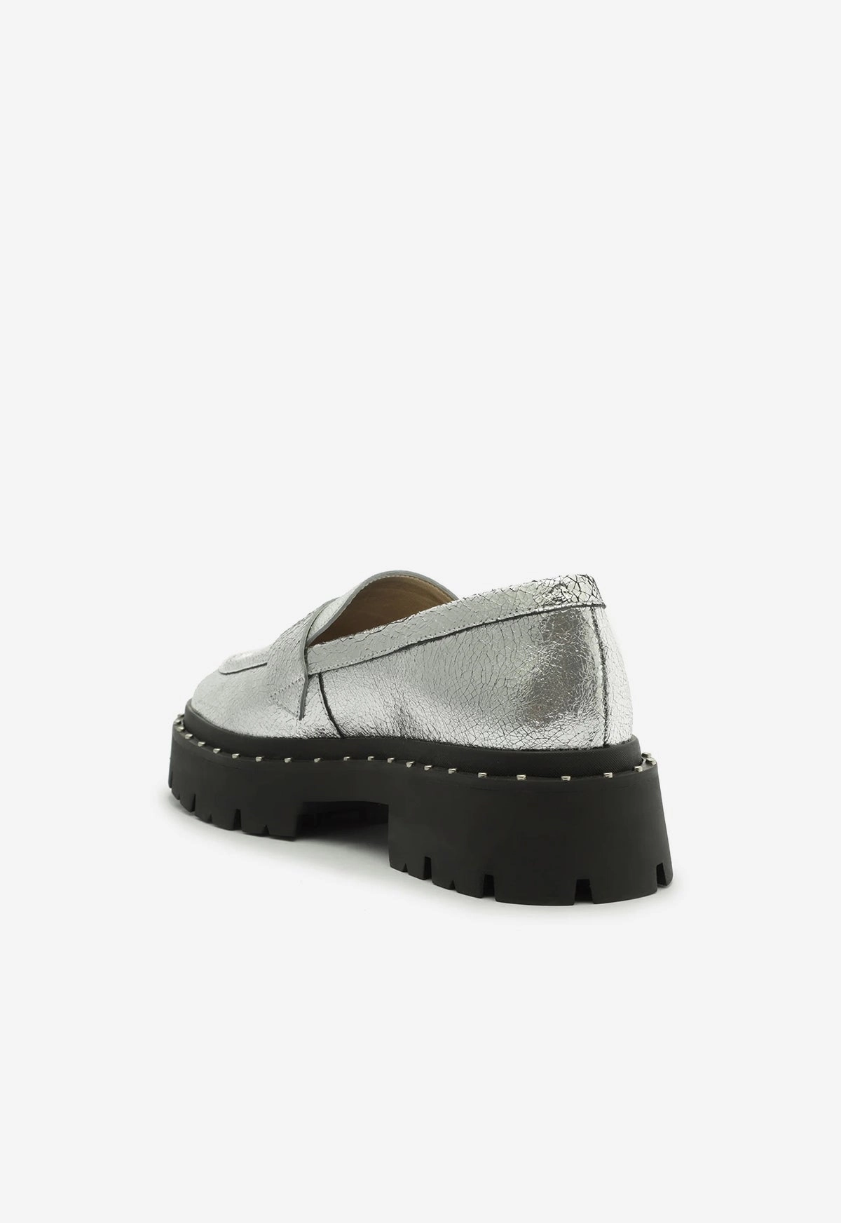 Christie Studs Crackled Leather Form-Centered Evolved Form
