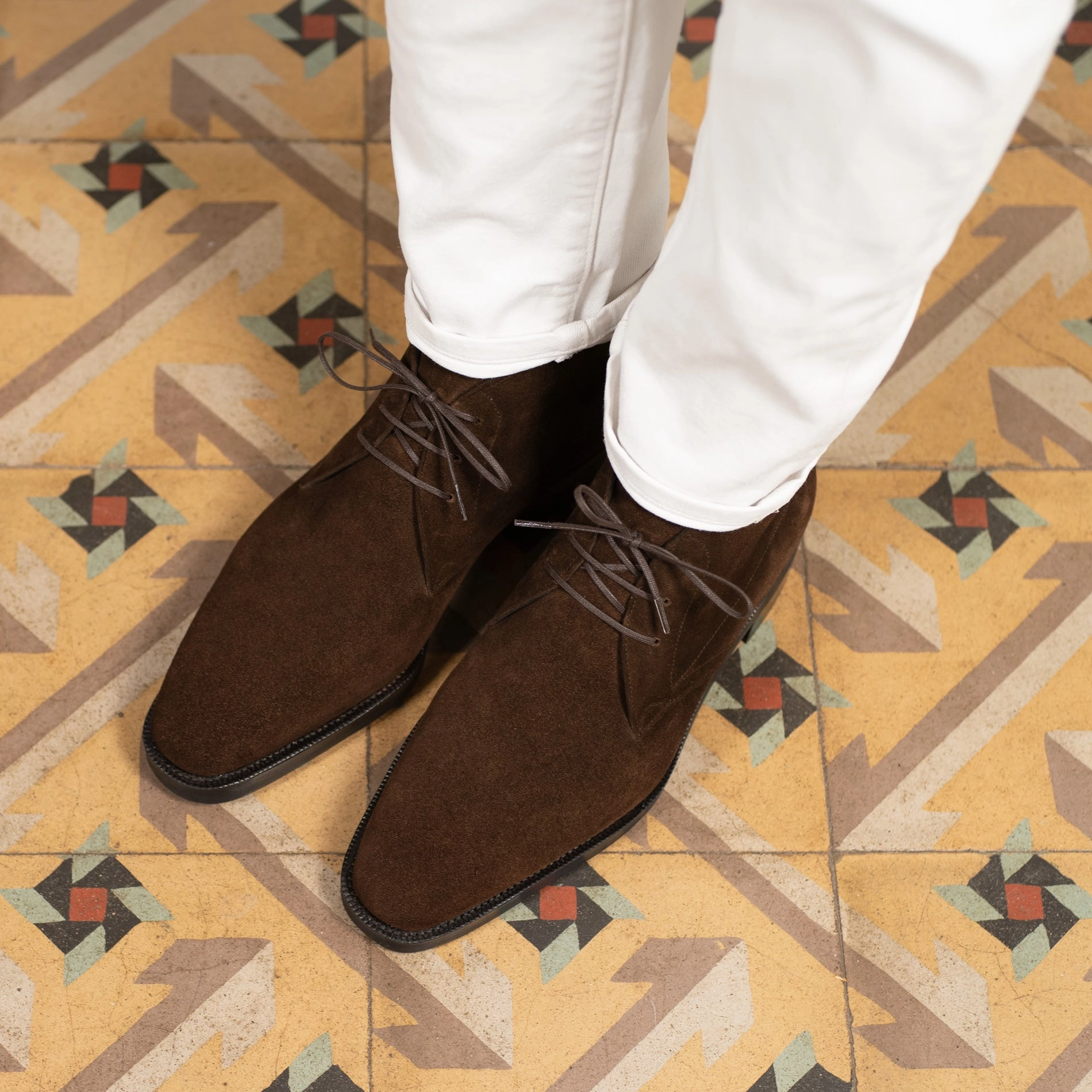 Functional Aesthetic Christopher Chukka Boot Mto - Chocolate Suede