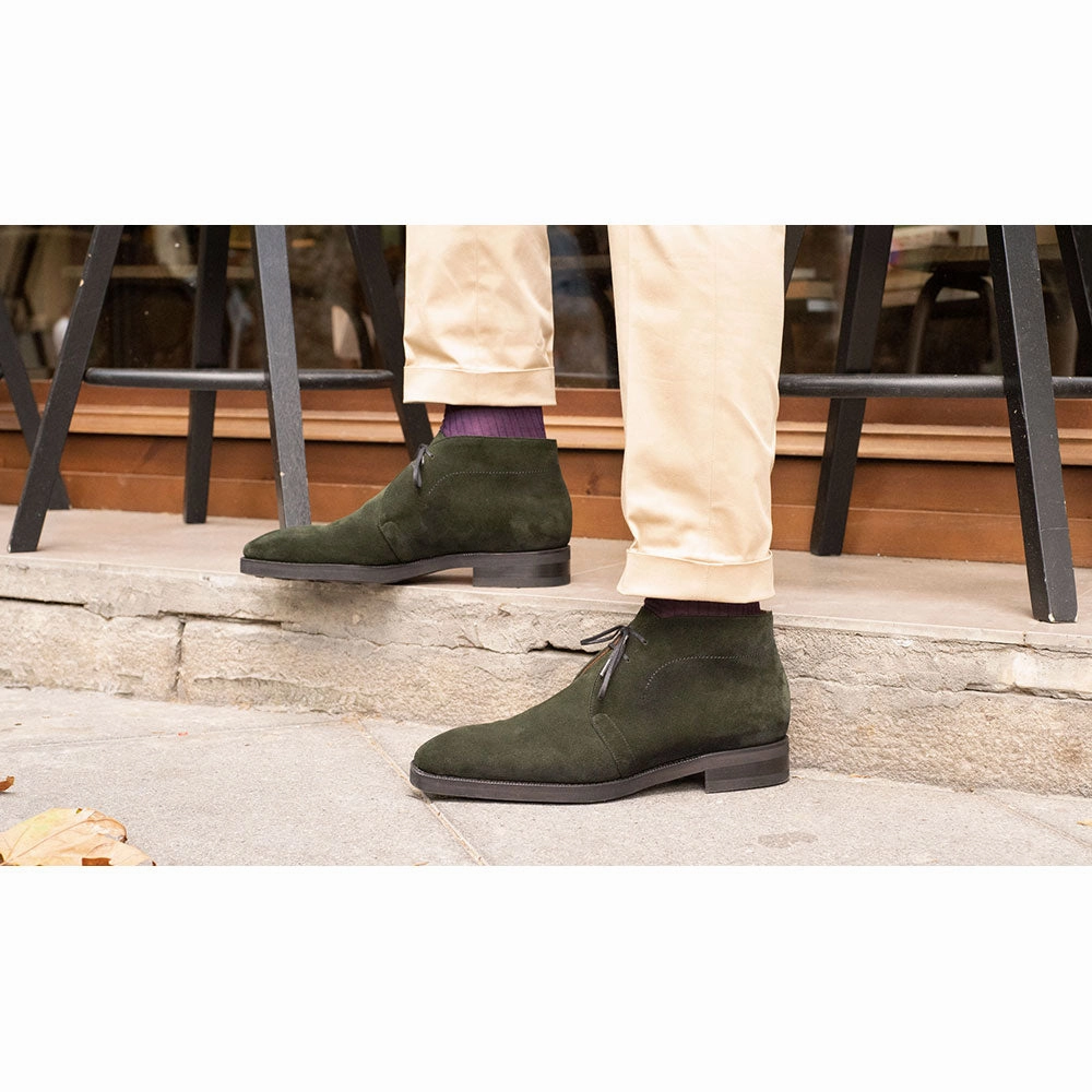Daily Wear Seasonless Drop Chukka Boot Mto - Deep Lichen Green