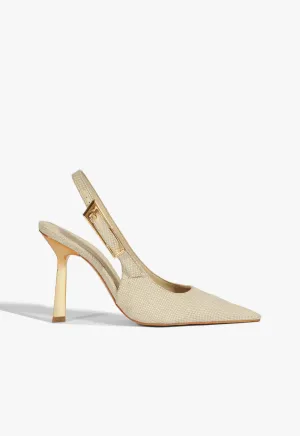 Ciara High Stiletto Beige Pump Quiet Fit Ease In Design