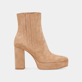 Cinny Boots Camel Suede Understated Cool Move-Fit