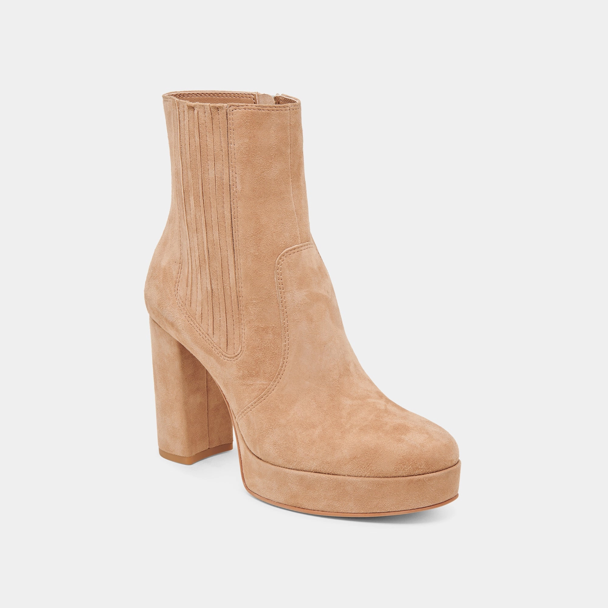 Cinny Boots Camel Suede Clean Citywear Future In Motion