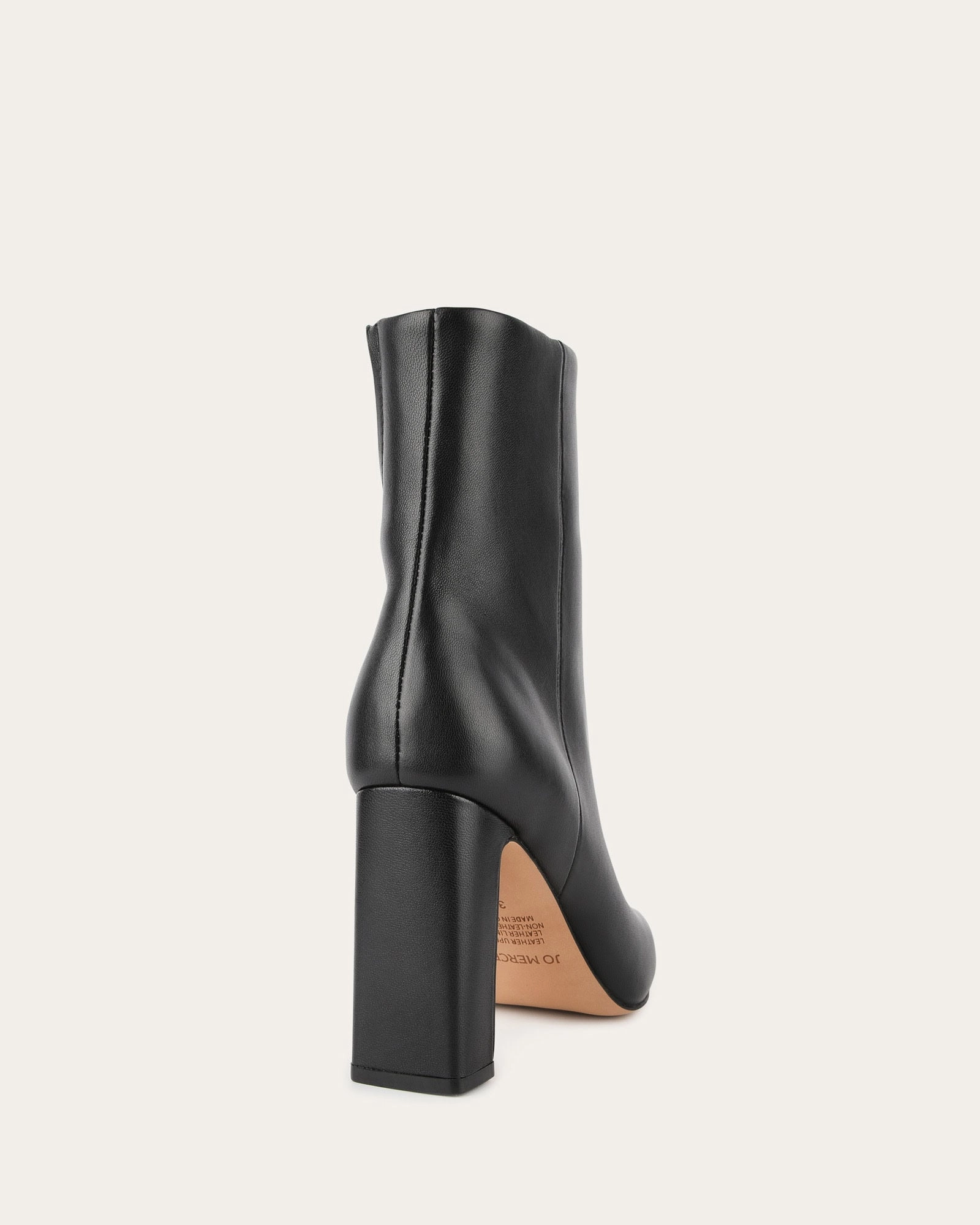 Layered City Crafted Minimal Suki High Ankle Boots Black Leather