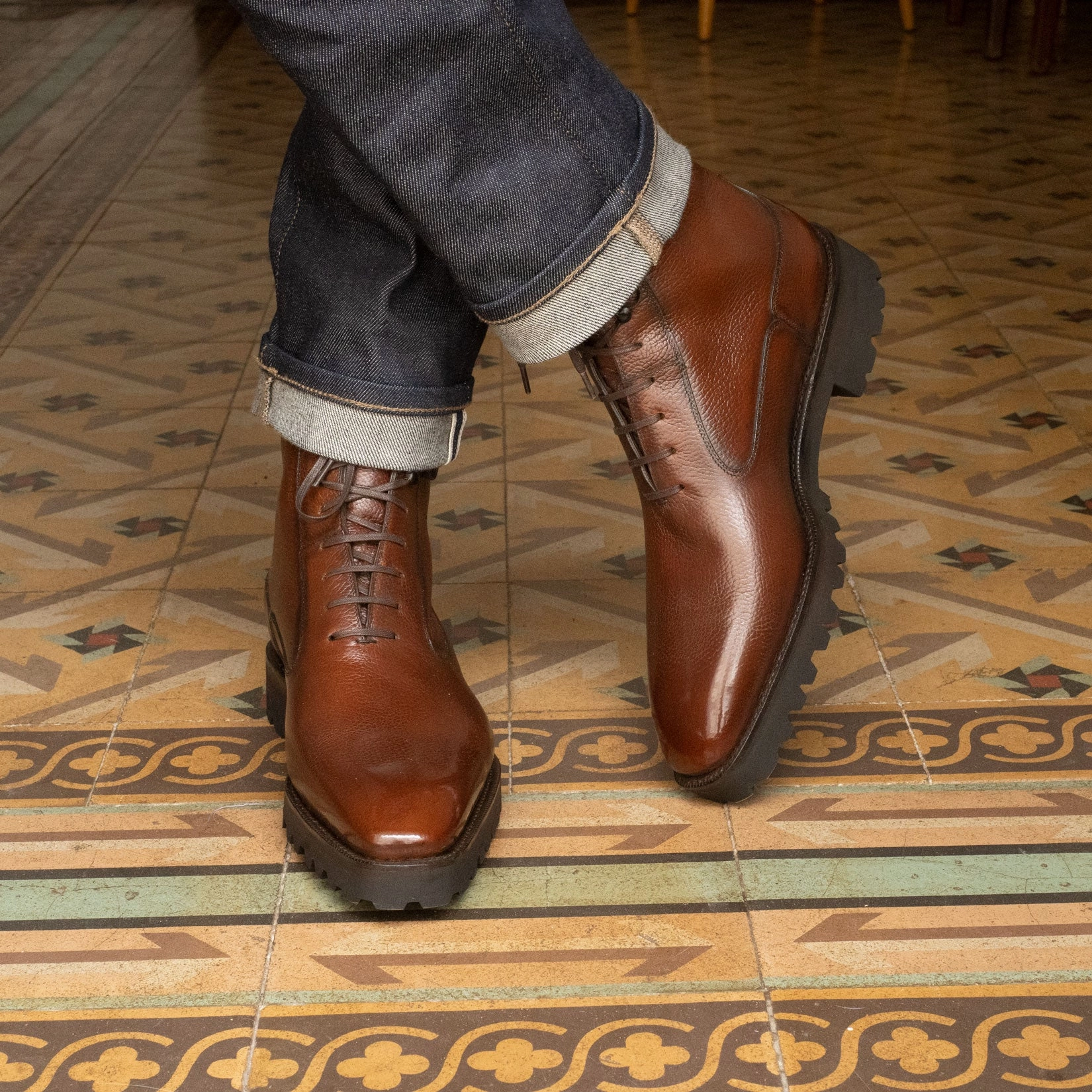 Simplify Your Day Layered Motion Antonio Balmoral Boot Mto - Casta?A Country Calf