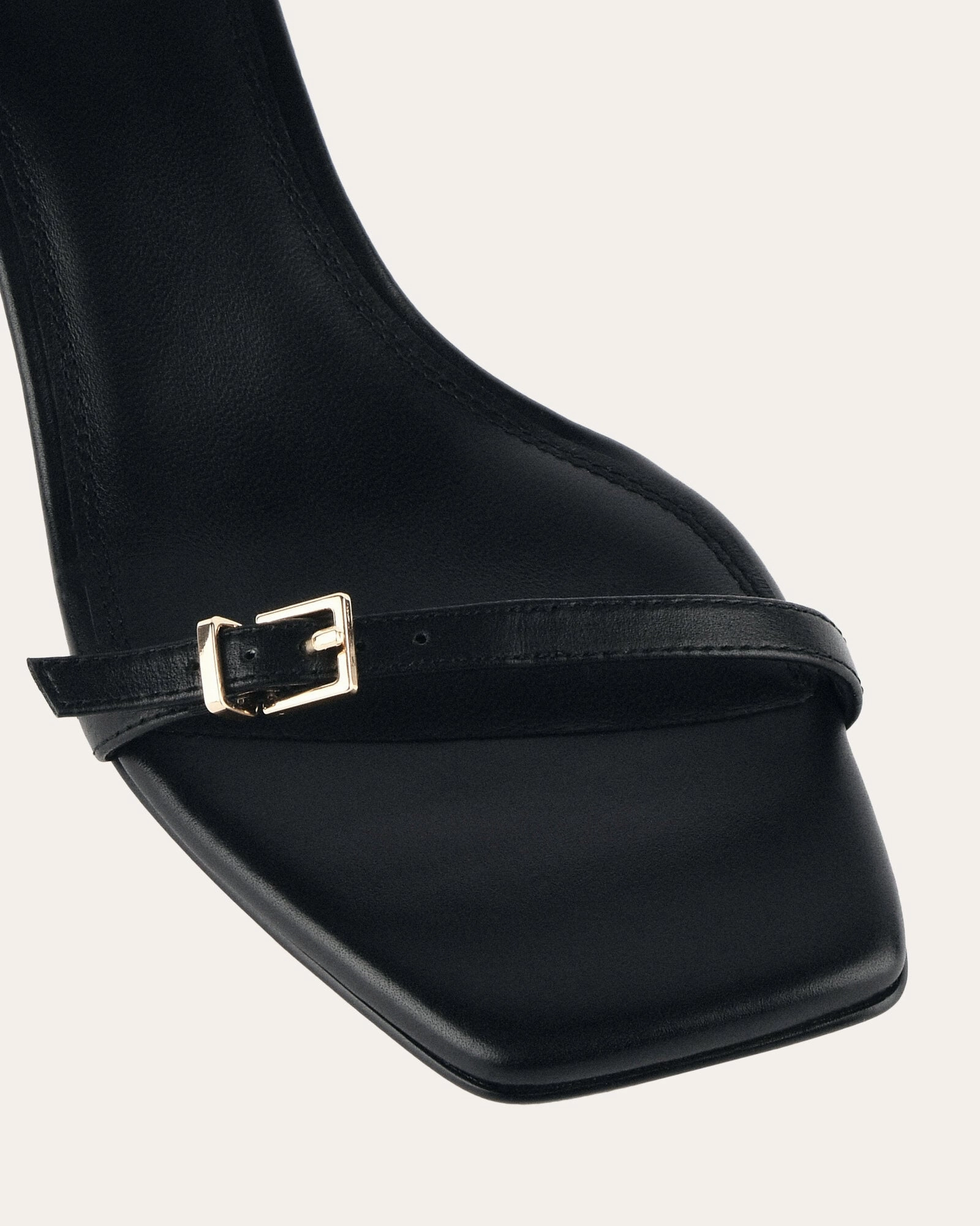 Style Without Noise Journey Wear Gianni Mid Heel Sandals Black Leather