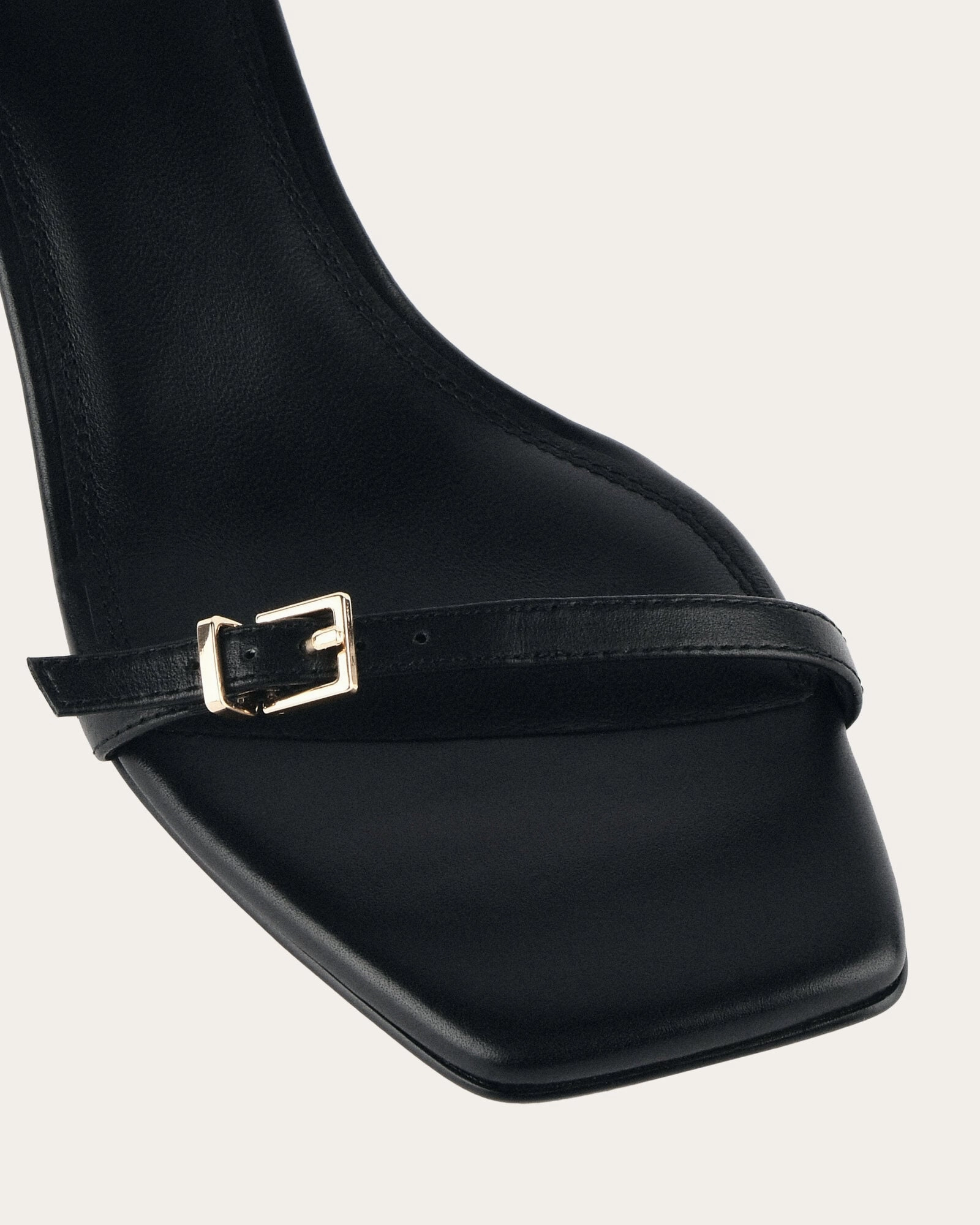 Gianni Mid Heel Sandals Black Leather Your Fit System